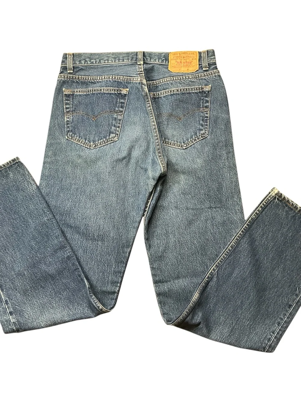 Vintage Levi’s 501XX button fly medium wash straight leg jeans 32 x 32 USA made